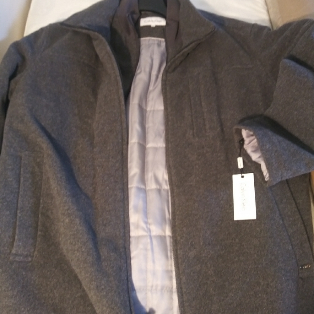 Calvin Klein gray  car coat